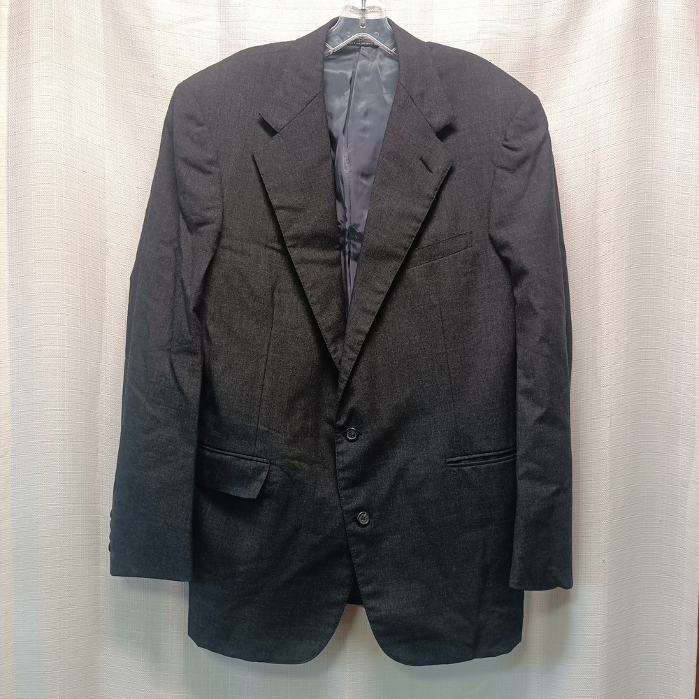 Vintage Polo‎ Ralph Lauren Blazer Men's 44L Gray 2 Button Union USA Made Jacket